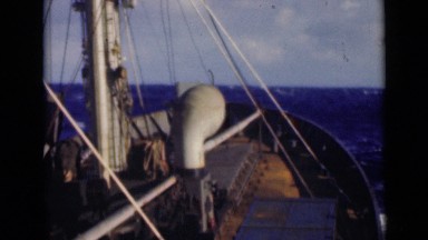 1947: boat plies through choppy sea PERSIAN GULF