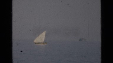 1947: the boat in middle of ocean moving PERSIAN GULF