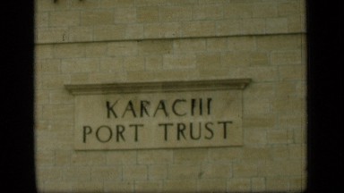 1946: there was name board and people were walking SUEZ CANAL EGYPT