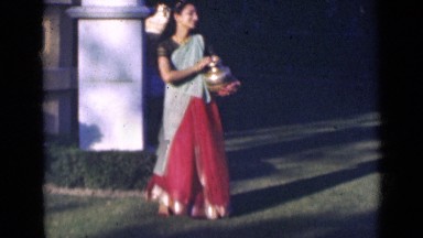 1947: the girl was dancing with pot in lawn INDIA