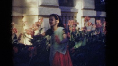 1947: beautiful girl dancing with very cute expression INDIA