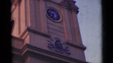 1947: clocktower in huge space look like skypper tower, skypper clock tower