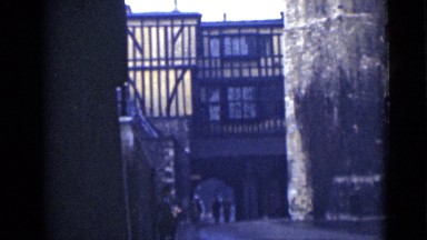 1946: Walking Street with Small Buildings and Night Walk in London