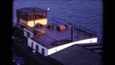 1946: vessel floating in calm waters with blue color NETHERLANDS