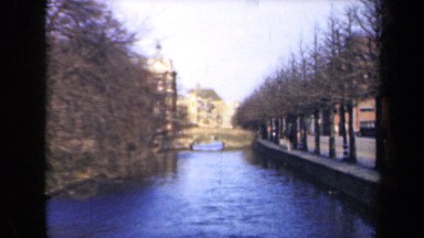 1946: blurry view of river and bridge NETHERLANDS