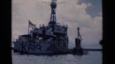 1946: Military Battleship in Middle of Ocean
