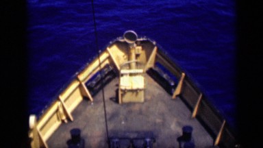1946: ship forward part moving forward on high seas EGYPT