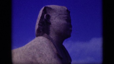 1946: egyptian sphinx with no nose in normal day with sky with few clouds. EGYPT