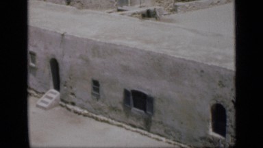 1946: panning bird's-eye-view of simply rectangular structures EGYPT