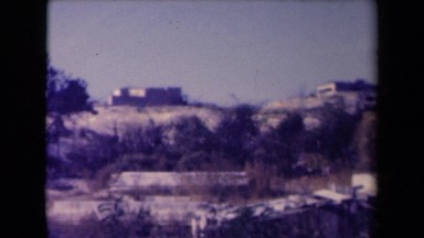 1945: building in woods area. FRANCE