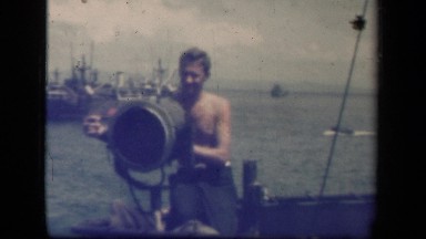 1944: water crafting on water and enjoying LEYTE GULF PHILIPPINES