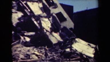 1944: the image of destruction after horrible earthquake in city MANILLA