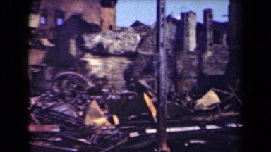 1944: what remains of building or factory in urban area