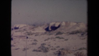 1945: full of sand and dry,ship floating in ocean FRANCE
