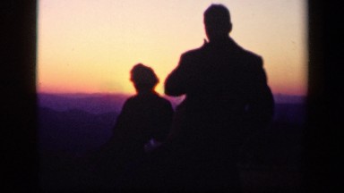1943: looking for sunset, family enjoying sunset SKYLINE DRIVE VIRGINIA