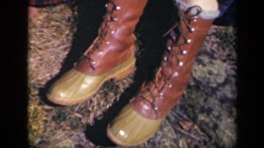 1943: person sleeping in land of home where she wear shoes SKYLINE DRIVE