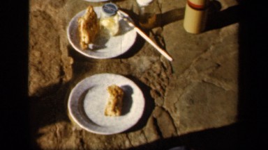 1943: plates of chinese food SKYLINE DRIVE VIRGINIA