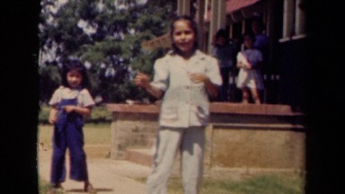 1944: the children were standing and singing, dancing KAUAI HAWAII