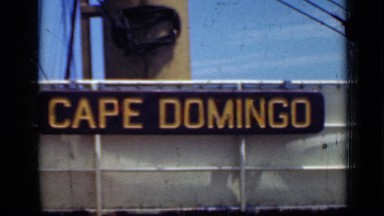1946: A Ship Named Cape Domingo Making Way Through Water at Daytime Egypt
