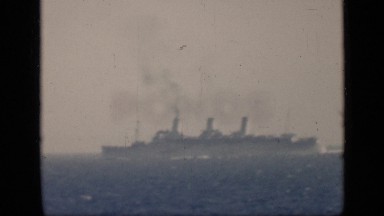 1946: large ship with steam engines moving through ocean waters EGYPT
