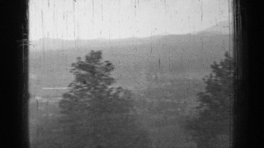 1937: panoramic and beautiful view of hills and nature from highway