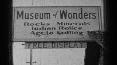 1937: museum of wonders sign. BEND OREGON