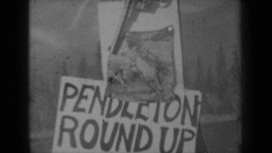 1937: pendleton round up sign KLAMATH CALIFORNIA