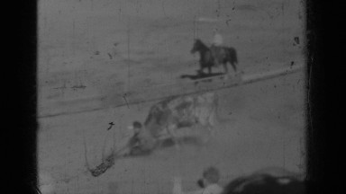 1937: bull ramming guy KLAMATH CALIFORNIA