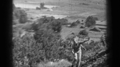 1937: two persons moving along slopes of mountain KLAMATH CALIFORNIA