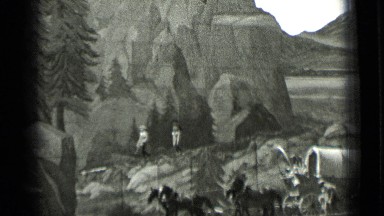 1937: Horses and Caravans on Set of Old Western Film, San Francisco