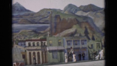 1937: an acrobat moving on single wheel on spectacular stage SAN FRANCISCO