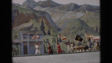 1937: people walking in parade in drama SAN FRANCISCO