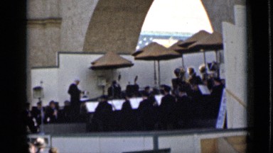 1937: crowd of people in concert. SAN FRANCISCO