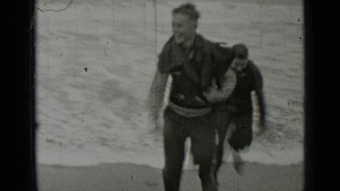 1937: the two boys are playing in sea SAN FRANCISCO