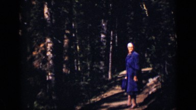 1938: women walking on trail COLORADO