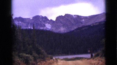 1938: enormous and marvelous mountain with lots of trees and lake COLORADO