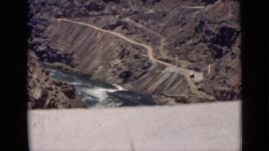 1939: small river flowing through lap of mountain ARIZONA