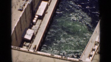 1939: The Water Dam is Fully Filled with Huge Waves in Arizona