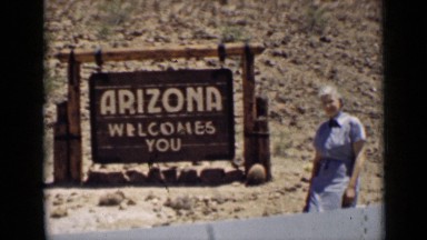 1939: lady says welcome to arizona ARIZONA