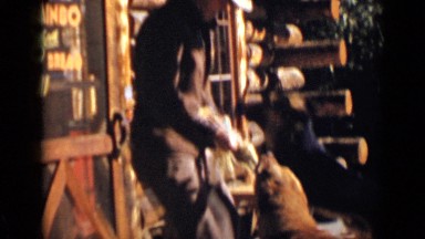 1939: two dogs attacking on man COLORADO