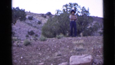 1939: two men and one woman in middle of nowhere just stood side by side. UTAH