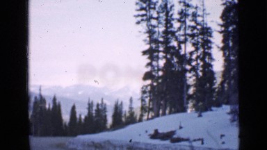 1939: the beautiful nature with ice cube, trees, road, sky, hills UTAH