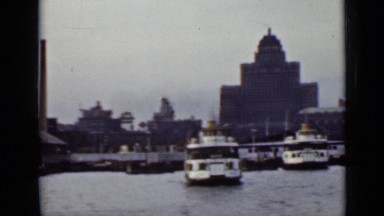 1940: beautiful view city from lake CANADA