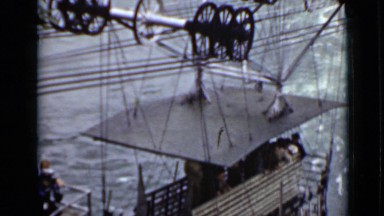 1940: We Viewed Turbulent Water From Structure Sitting High Above River Canada