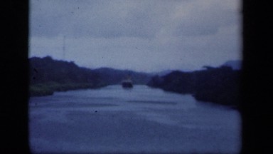 1941: ship sailing in river NEW YORK