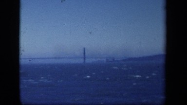 1941: very big bridge on sea going from one side another NEW YORK