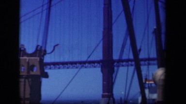 1941: take of tall bridge tower. NEW YORK