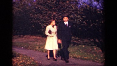 1941: couple on their way to work. NEW YORK