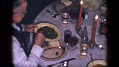 1942: people gathered around dining table SEBRING OHIO