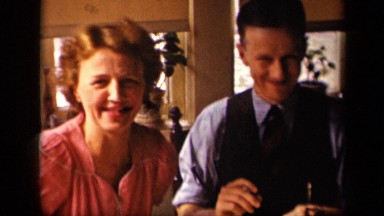 1942: couple posing for picture, talking. SEBRING OHIO